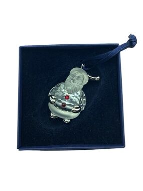 Swarovski Retired Crystal Santa Ornament In Box